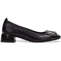 Hispanitas para mulher. HI254318 Sapatos de couro preto Oporto (39), 3 a 5cm, Nenhum, Casual