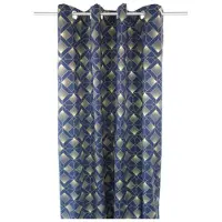 DecoByZorlu Cortinados Géo - Azul - 140x260 cm