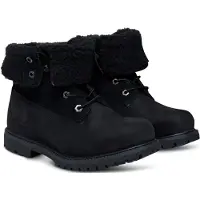 Timberland para mulher. TB18149A0011 Botas de couro Authentic Mid Warm preto (36 W), Plano, Cordão, Casual