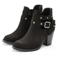 LASCANA Botas pelo tornozelo preto