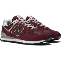 New Balance para homem. ML574V3 Ténis 574 castanho (41.5), Plano, Cordão, Casual, Grená