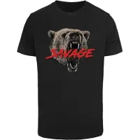 Mister tee Camisa vermelho escuro / preto