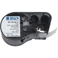 Brady MC-750-584-YL Etiquetas de plástico de 19,05 mm x 6,1 mm