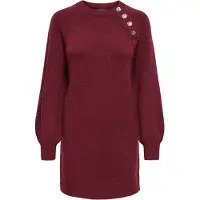 ONLY Vestido de malha 'Emma' vermelho vinho
