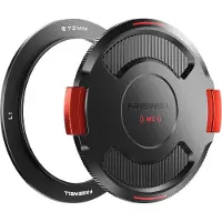 FreeWell Anel De Base Com Tampa Para Filtro De Câmera Real Locking Vnd Dslr/dslm 72 Mm