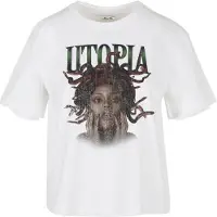 Mister tee Camisa 'Utopia' cinzento / preto / branco