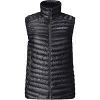 Norrøna - Marcas - Trollveggen Down800 Super Light Vest W Caviar Black para Mulher - Tamanho XS - Preto