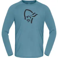 Norrøna - Primeiras camadas - Femund PureUll Long Sleeve M Trooper para Homem - Tamanho M - Azul