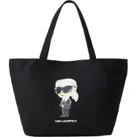 Karl Lagerfeld Shopper 'IKON AQUARELLE' creme / cinzento / preto / branco