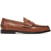 Ralph Lauren para homem. 803932221001 Mocassins Alston Penny em pele castanha (41), Couro, Marrom, Plano, Nenhum, Casual