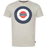 Lonsdale Camisa 'Trevose' azul escuro / acinzentado / vermelho / branco