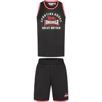 Lonsdale Fato de treino 'Pewsey' vermelho vivo / preto / branco