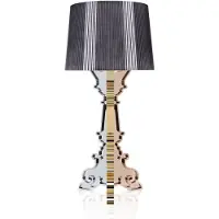 Kartell Candeeiro de mesa Bourgie, titânio/colorido, 78 cm, regulável, E14-LED