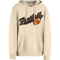 Cotton Prime Sweatshirt 'American Football' bege / castanho ferrugento / preto / branco