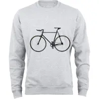 Cotton Prime Sweatshirt 'Bike-Fahrrad' brocado / cinzento claro / preto