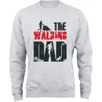 Cotton Prime Sweatshirt 'Walking Dad ' pedra / vermelho vivo / preto
