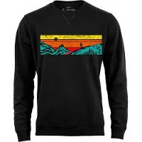 Cotton Prime Sweatshirt 'Let's Hiking' azul ciano / amarelo / laranja / preto