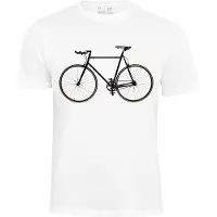 Cotton Prime Camisa 'Bike - Fahrrad' preto / branco