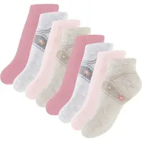 Cotton Prime Meias 'Sweet Flower' greige / cinzento claro / eosin / rosa pastel