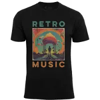 Cotton Prime Camisa 'Retro Music' esmeralda / laranja / vermelho / preto