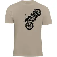 Cotton Prime Camisa 'Vintage Motorcycle' bege
