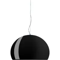 Kartell Candeeiro suspenso FL/Y, preto brilhante, Ø 52 cm
