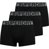 Superdry para homem. M3110450B Pack de 3 boxers Marca preto (M), Homewear, Algodão