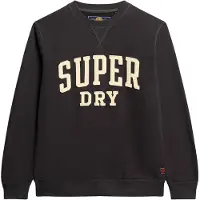 Superdry para homem. M2014012A Camisola vintage Athletic preta (L), Preto, Casual, Algodão, Manga comprida