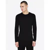 Armani Exchange para homem. 8NZM77ZJA5Z1200 Camisola Maglia preta (XL), Preto, Casual, Algodão, Algodão Reciclado