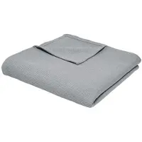 TODAY Mantas Jeté de Lit Nid d'Abeille 150/200 Coton Essential Acier - Cinza - 150x200 cm