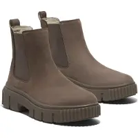 Timberland para mulher. TB0A2FK2EM51 Botas chelsea em pele cinzenta Greyfield Mid taupe (36 W), Couro, Plano, Nenhum, Casual, Sustentável