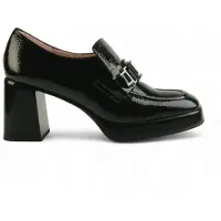 Hispanitas para mulher. HI243657 Mocassins de couro Basalt preto (37), 5 a 8cm, Nenhum, Casual, Sapatos de Festa, Clássico