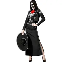 Atosa Fantasia De Mulher Esqueleto Mexicana