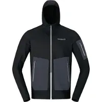 Norrøna - Vestuário caminhada - Falketind Warm2 Stretch Hood M Caviar Black para Homem - Tamanho M - Preto