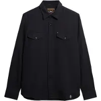 Superdry para homem. M4011022A Camisa Merchant Ranch preta (XL), Preto, Casual, Algodão, Manga comprida