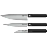 Fissler ProCut 001-039-03-000/0, conjunto de facas de 3 peças com faca de chef, faca de trinchar e faca de aparar