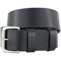 Ralph Lauren para homem. 405899989002 Cinto de couro com fivela de rolo preta (34), Preto, Casual, Clássico, Pele