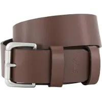 Ralph Lauren para homem. 405899989001 Cinto de couro com fivela de rolo castanha (32), Marrom, Casual, Clássico, Pele