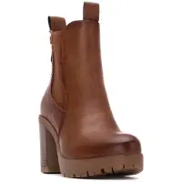 Refresh para mulher. 17320002-CAMEL Botins 173200 castanhos (39), Marrom, 3 a 5cm, Zíper, Casual