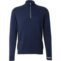 Pepe Jeans para homem. PM7000012 Camisola com fecho de correr Andre azul-marinho (S), Casual, Algodão