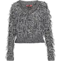 MyMo ROCKS Pullover cinzento claro / preto