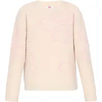 Mymo Pullover oversized 'Young Fashion' bege / rosa / branco pérola