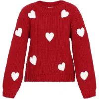Mymo Pullover oversized vermelho / branco