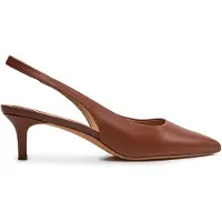 Ralph Lauren para mulher. 802927937002 Sapatos de couro Lolah castanhos (38), Marrom, 5 a 8cm, Nenhum, Casual, Sapatos de Festa