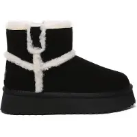 EVER AU Botas 'Barren' preto / branco lã