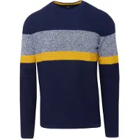 KOROSHI Pullover navy / amarelo / acinzentado