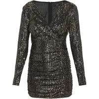 Faina Vestido de cocktail ouro / preto