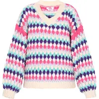 Mymo Pullover 'Young Fashion' bege / navy / turquesa / amora