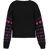 Mymo Pullover 'Young Fashion' roxo / rosa / preto
