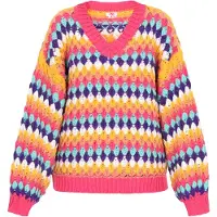Mymo Pullover azul / amarelo / laranja / rosa